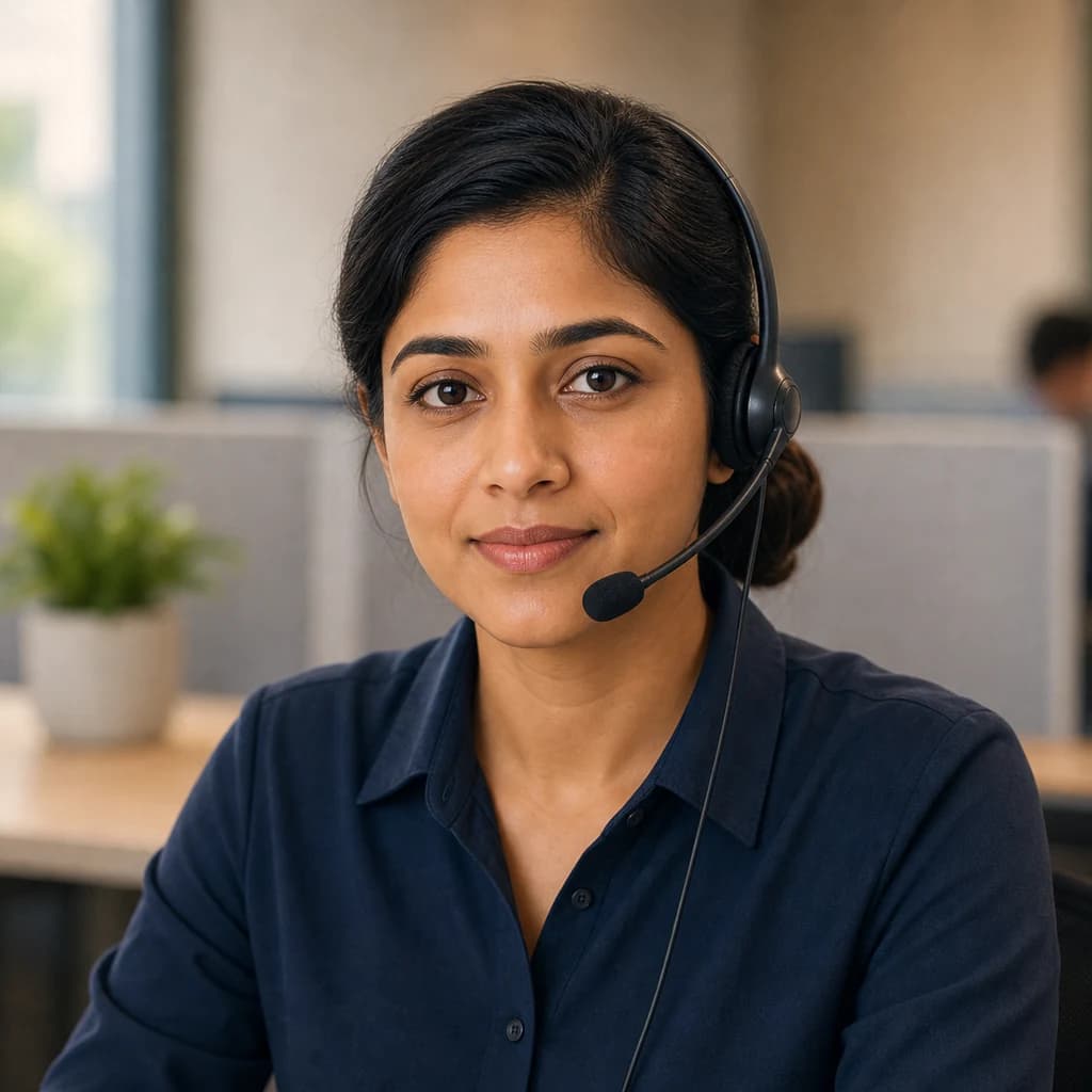 Portrait illustration of a patient professional service agent